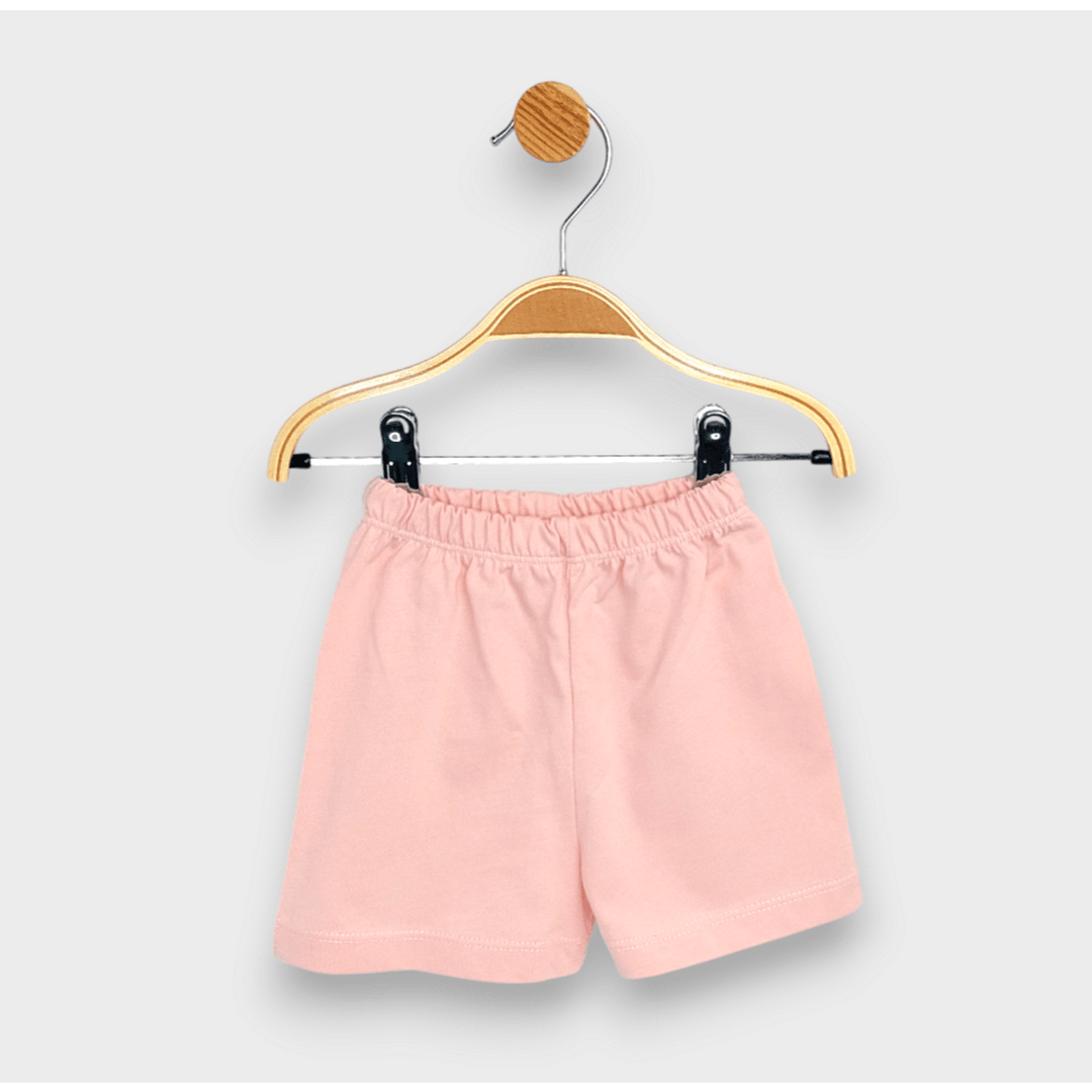 Rainy Детска пижама с къс ръкав Звездно мече розов 74 - 110 см. бял/бонбон