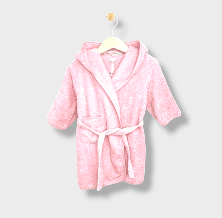 Rainy Детски халат с ушички 1-4 г. Мече розов