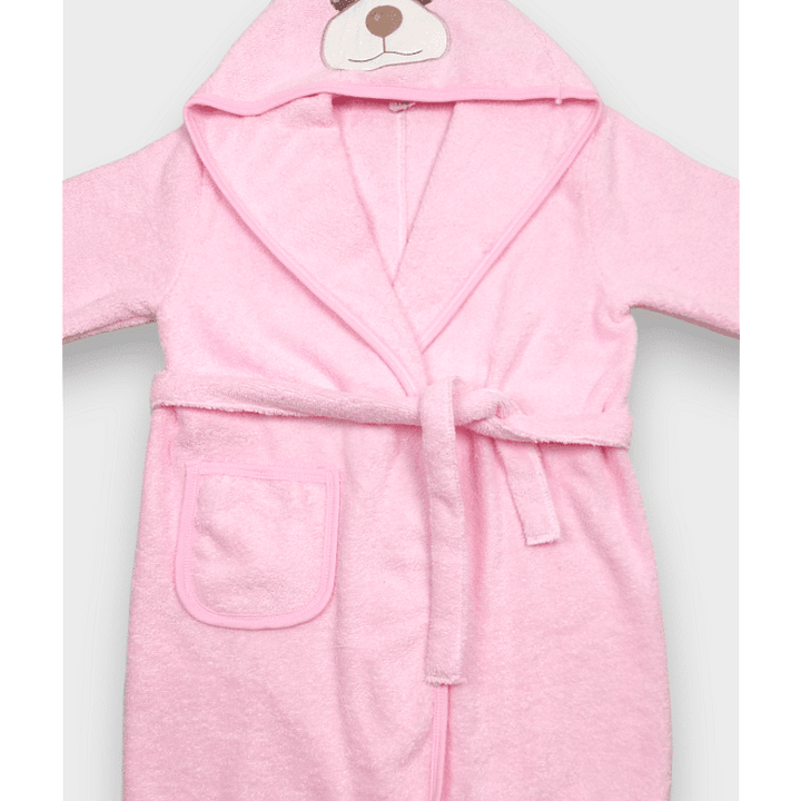 Rainy Детски халат с ушички 1-4 г. Мече розов