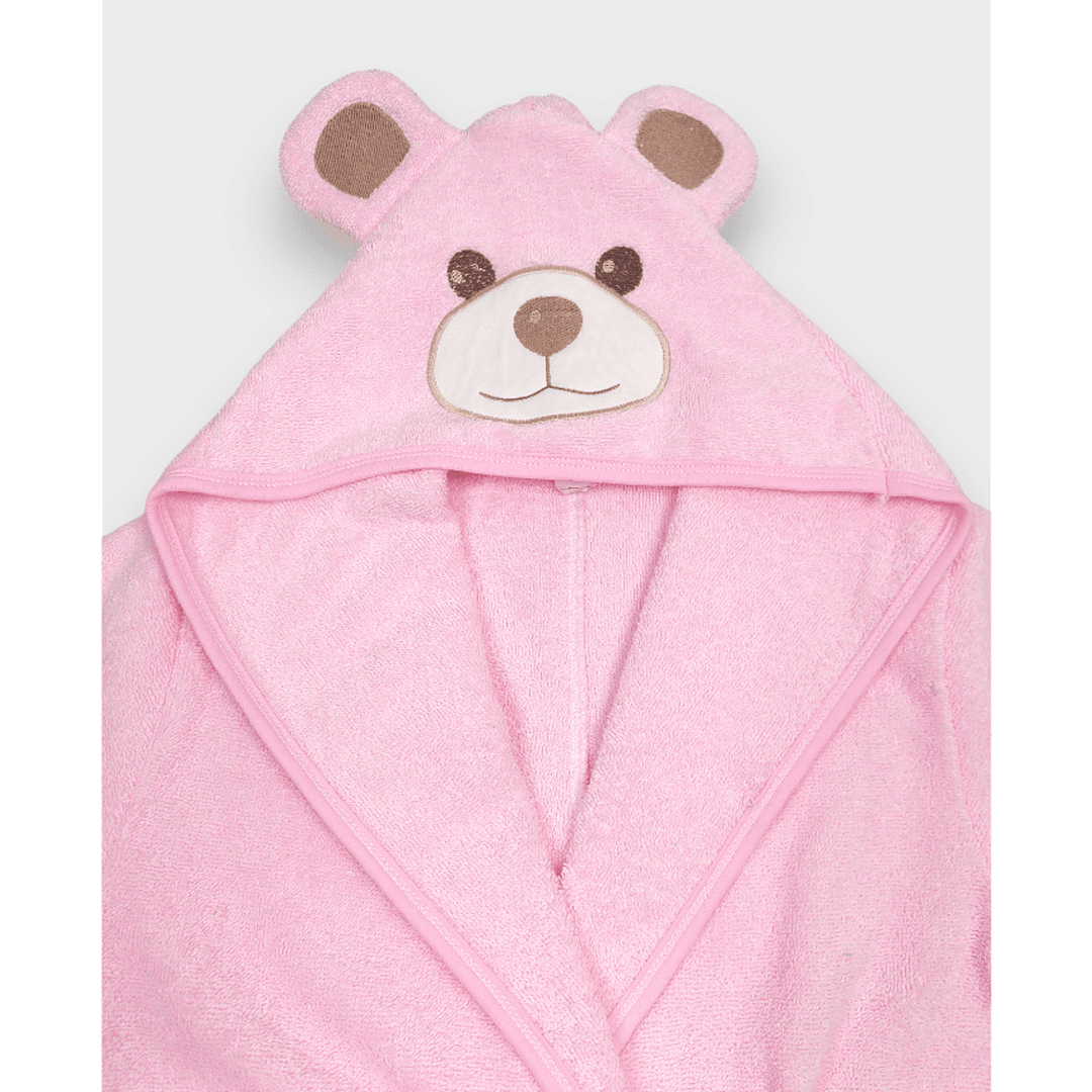 Rainy Детски халат с ушички 1-4 г. Мече розов
