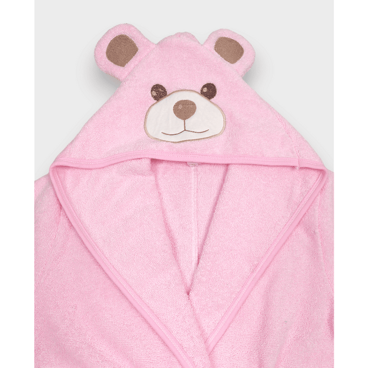 Rainy Детски халат с ушички 1-4 г. Мече розов