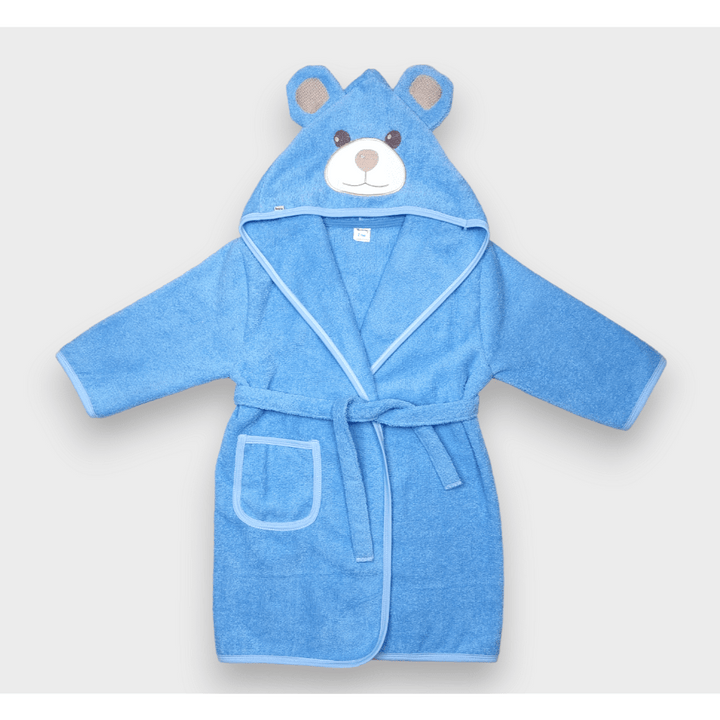 Rainy Детски халат с ушички 1-4 г. Мече син