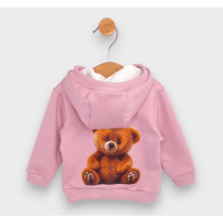 Rainy Детски суитшърт Cute Bear 62-92 см. пепел от рози