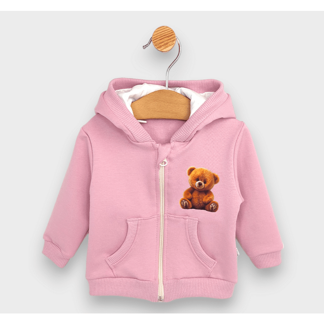 Rainy Детски суитшърт Cute Bear 62-92 см. пепел от рози