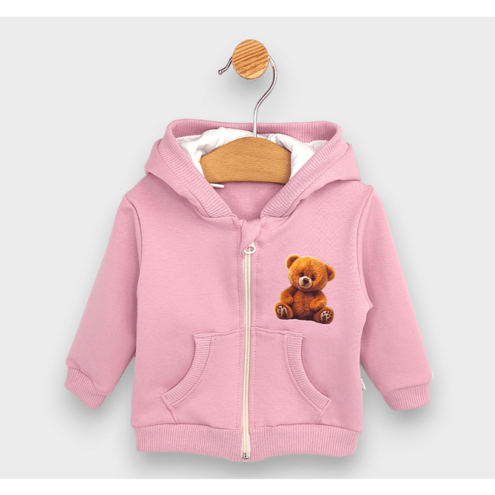 Rainy Детски суитшърт Cute Bear 62-92 см. пепел от рози