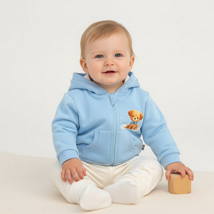 Rainy Детски суитшърт Куче с панделка 62-92 см. син