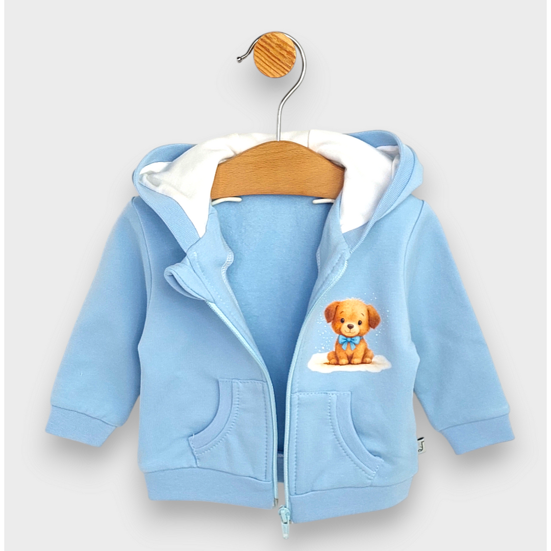 Rainy Детски суитшърт Куче с панделка 62-92 см. син