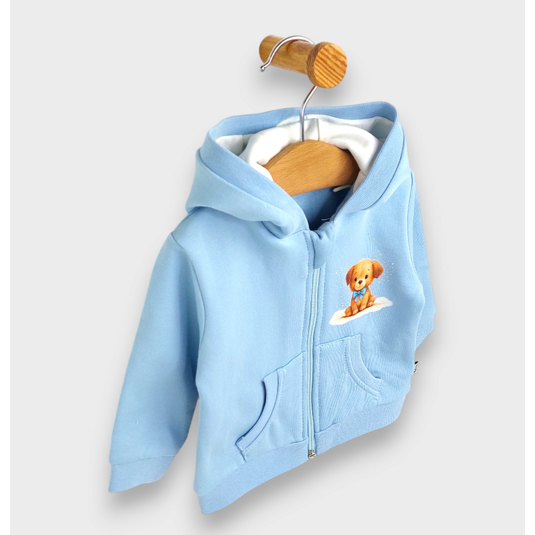 Rainy Детски суитшърт Куче с панделка 62-92 см. син