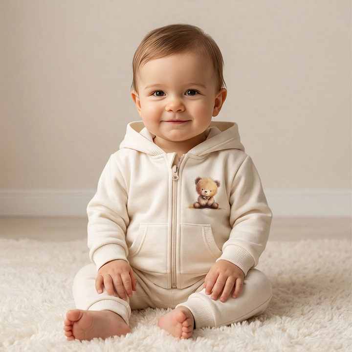 Rainy Детски суитшърт Мече с панделка 62-92 см. екрю