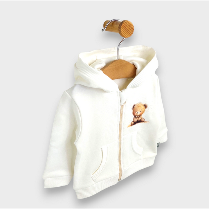 Rainy Детски суитшърт Мече с панделка 62-92 см. екрю