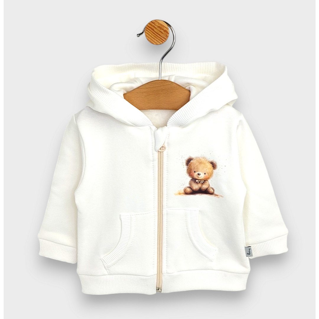 Rainy Детски суитшърт Мече с панделка 62-92 см. екрю
