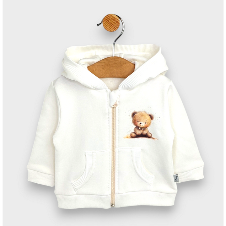Rainy Детски суитшърт Мече с панделка 62-92 см. екрю
