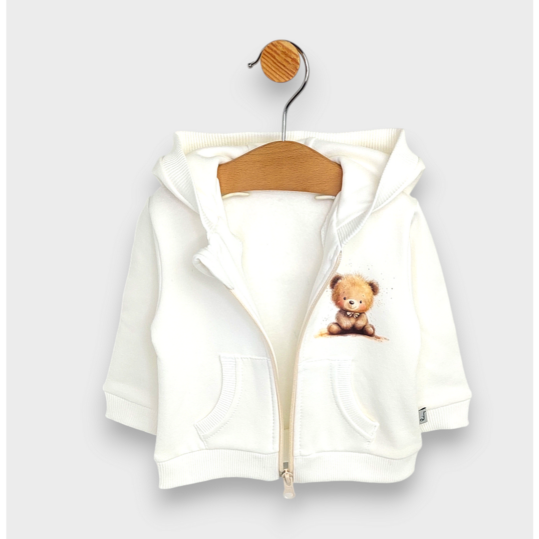 Rainy Детски суитшърт Мече с панделка 62-92 см. екрю