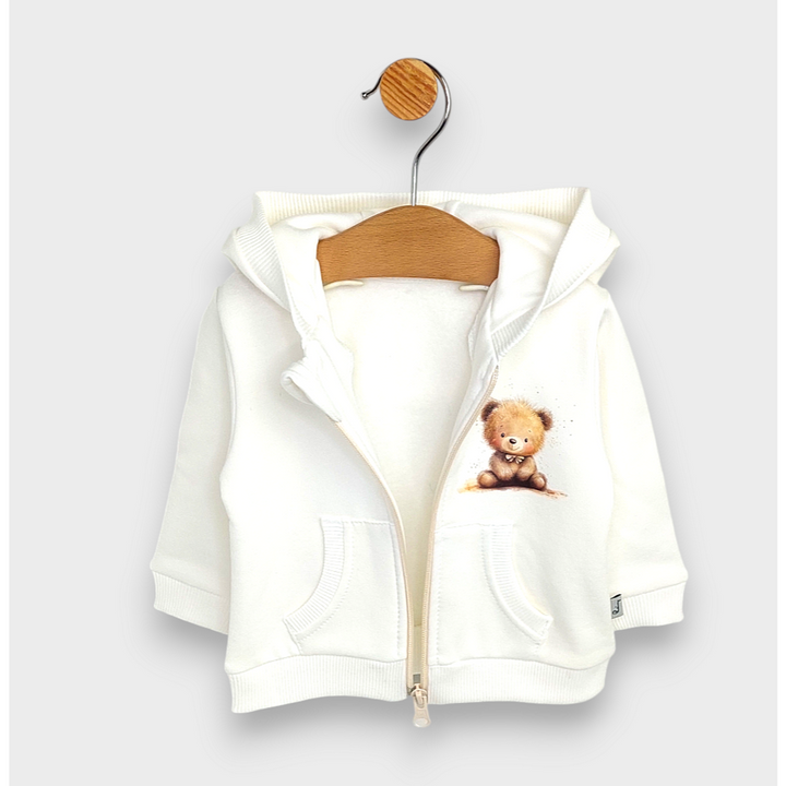 Rainy Детски суитшърт Мече с панделка 62-92 см. екрю