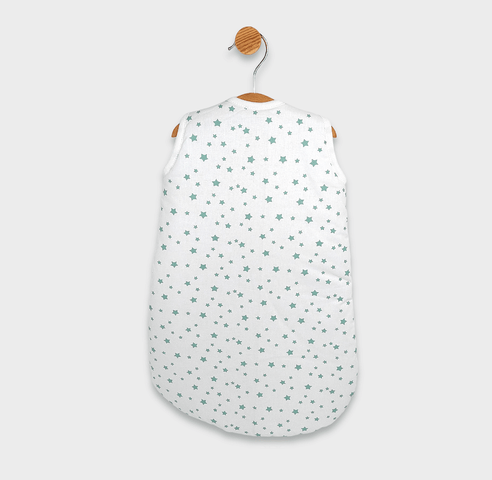 Rainy Детско спално чувалче Класик с цип Мента звезди
