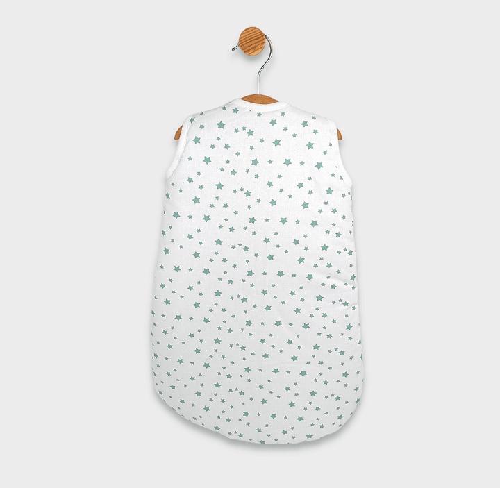 Rainy Детско спално чувалче Класик с цип Мента звезди