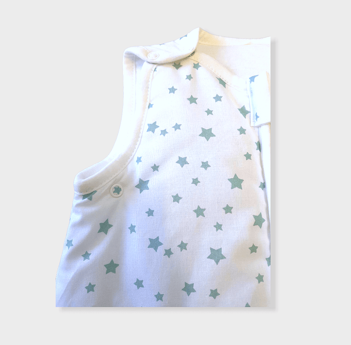 Rainy Детско спално чувалче Класик с цип Мента звезди