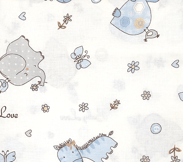 Rainy Детско спално чувалче Класик с цип Сини Зебри и Слончета Лято