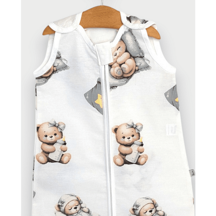 Rainy Детско спално чувалче Класик с цип Мече с шише