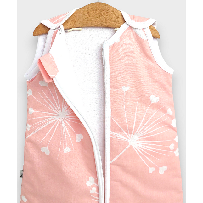 Rainy Детско спално чувалче Класик с цип Розови глухарчета розов