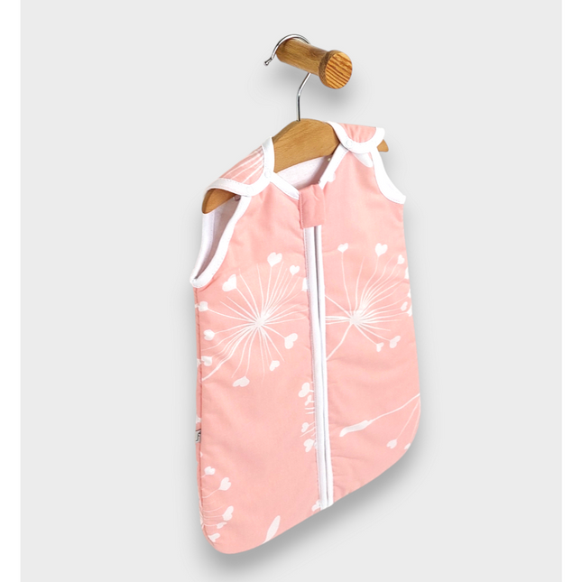 Rainy Детско спално чувалче Класик с цип Розови глухарчета розов