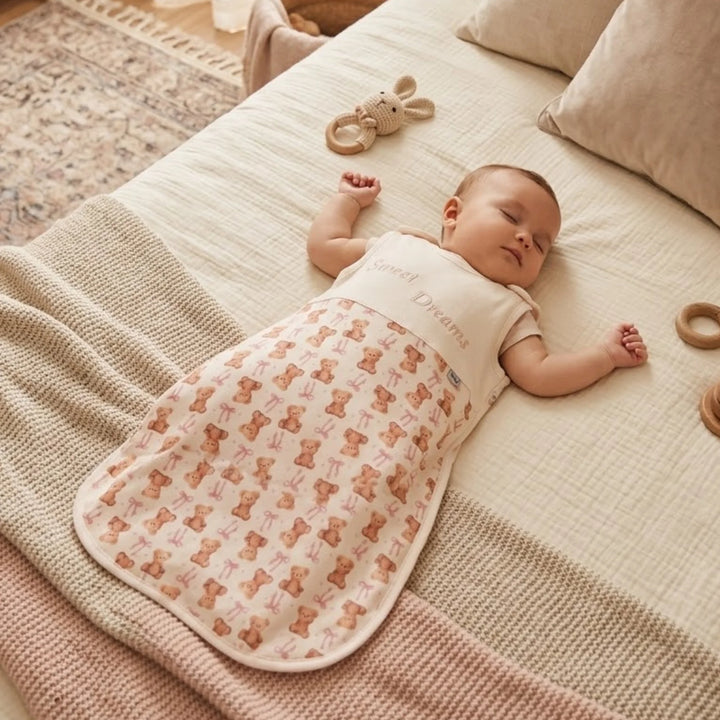 Rainy Детско спално чувалче Sweet Dreams Мече с панделка