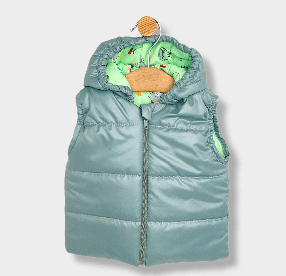 Rainy Грейка за бебе с качулка 62 - 86см. Green