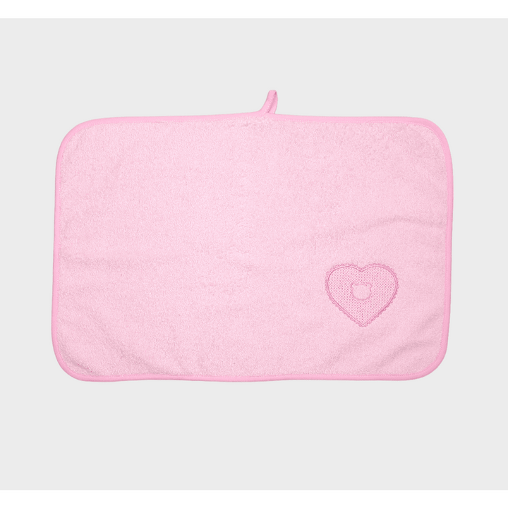 Rainy Хавлиена кърпа Сърце с мече 30х50 см. розов