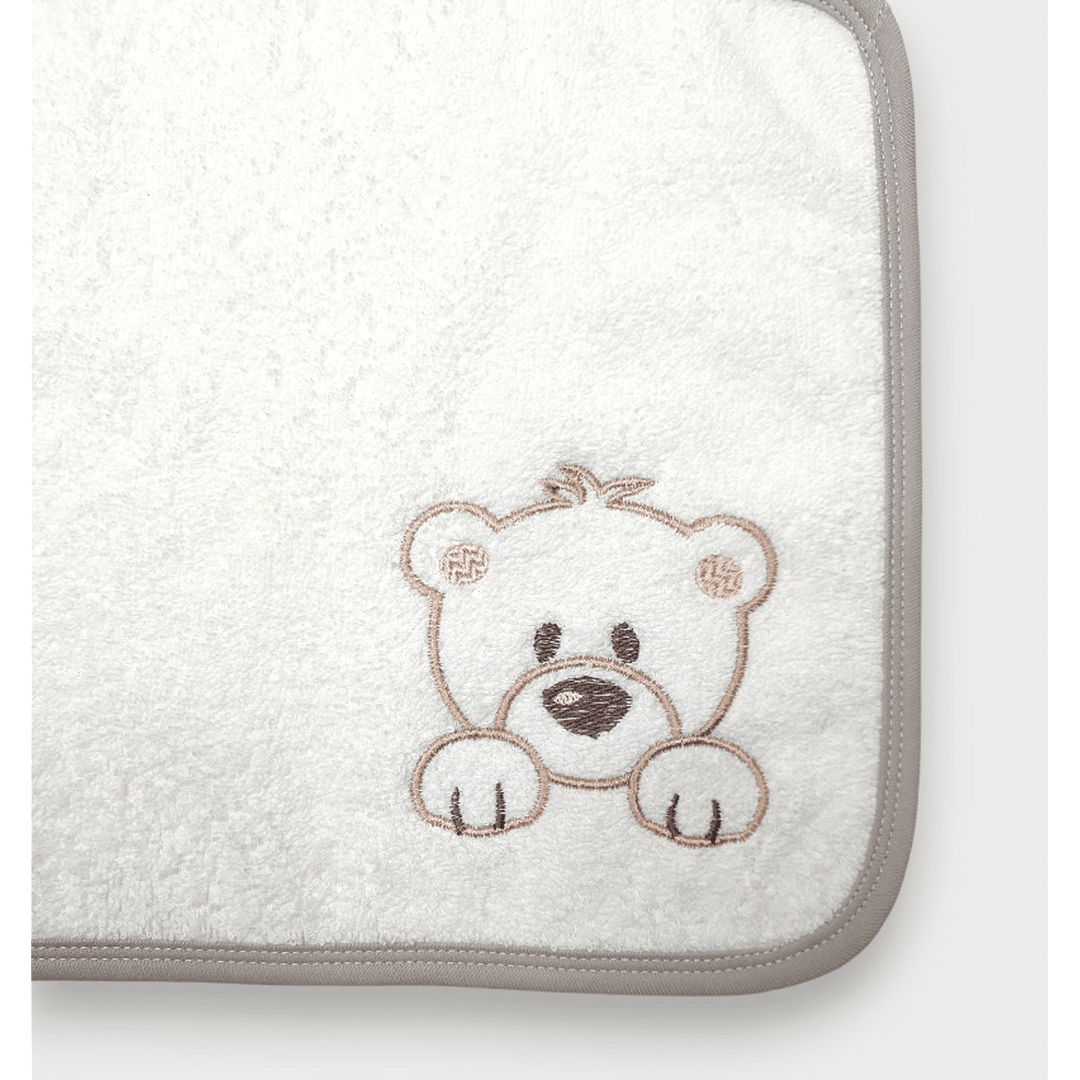 Rainy Комплект бебешка хавлия с качулка Мече 90х90 см. + кърпа 40х60см.