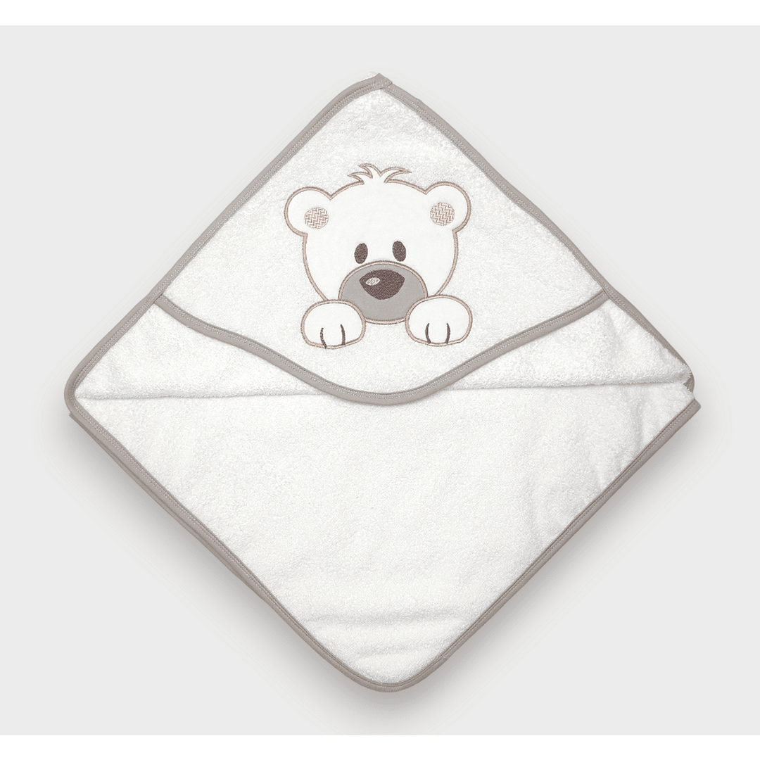 Rainy Комплект бебешка хавлия с качулка Мече 90х90 см. + кърпа 40х60см.