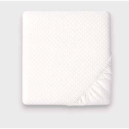 Rainy Комплект бебешки трикотажен чаршаф с ластик и капитониран протектор Лукс 60х120 см. екрю