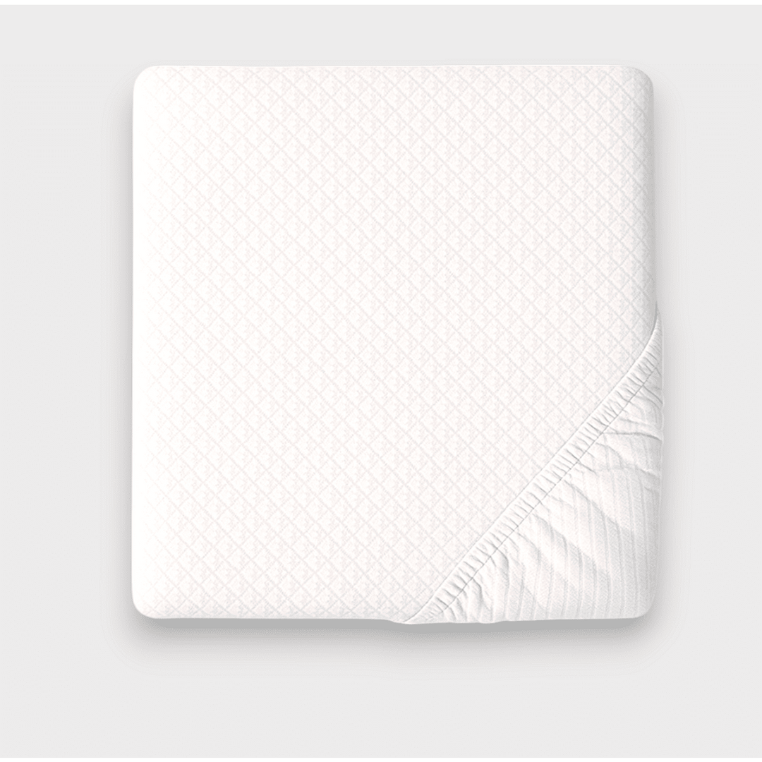 Rainy Комплект бебешки трикотажен чаршаф с ластик и капитониран протектор Лукс 70х140 см. екрю