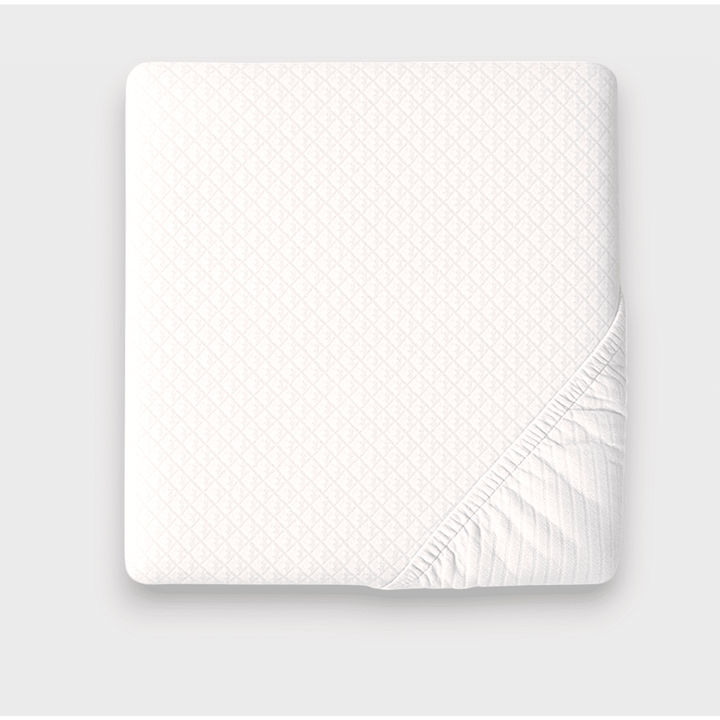 Rainy Комплект бебешки трикотажен чаршаф с ластик и капитониран протектор Лукс 70х140 см. екрю