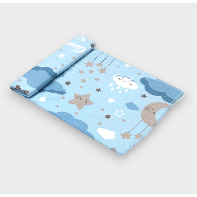 Rainy Комплект памучни пелени за бебе Бархет и Тензух Good night кафяв