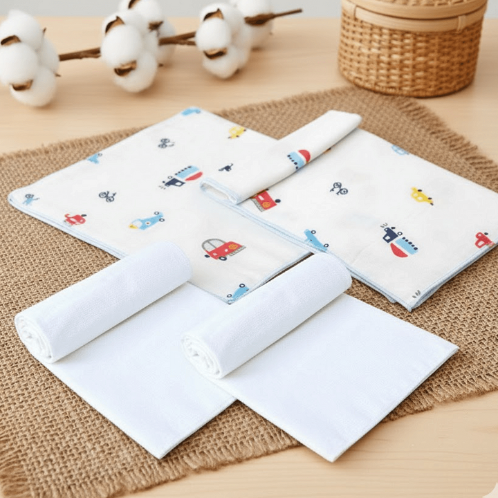 Rainy Комплект памучни пелени за бебе Бархет и Тензух Коли