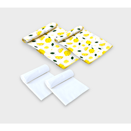 Rainy Комплект памучни пелени за бебе Бархет и Тензух Лимончета
