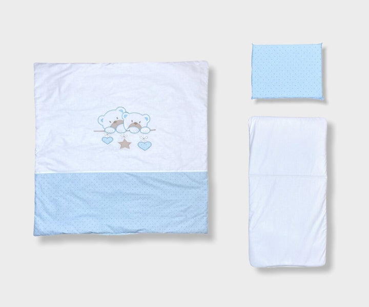 Rainy Зимен комплект за количка 3 части Звездни мечета синьо