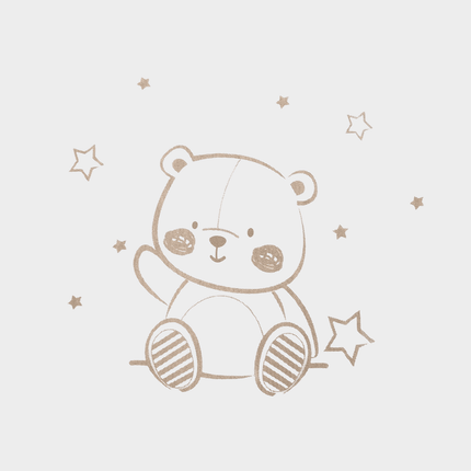 Rainy Лятна бебешка двулицева пелена 85х85 см Bear & Stars