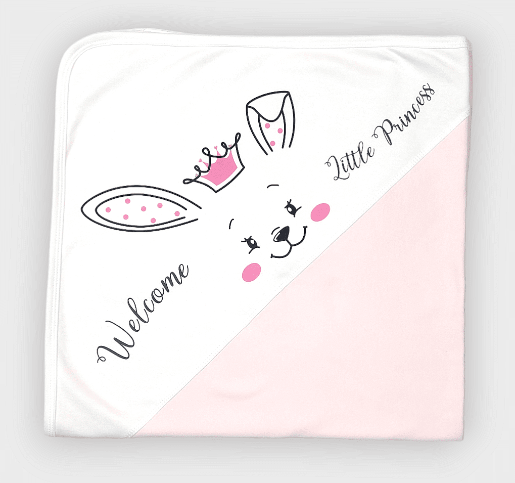 Rainy Лятна бебешка пелена Welcome little princess 85х85 см.