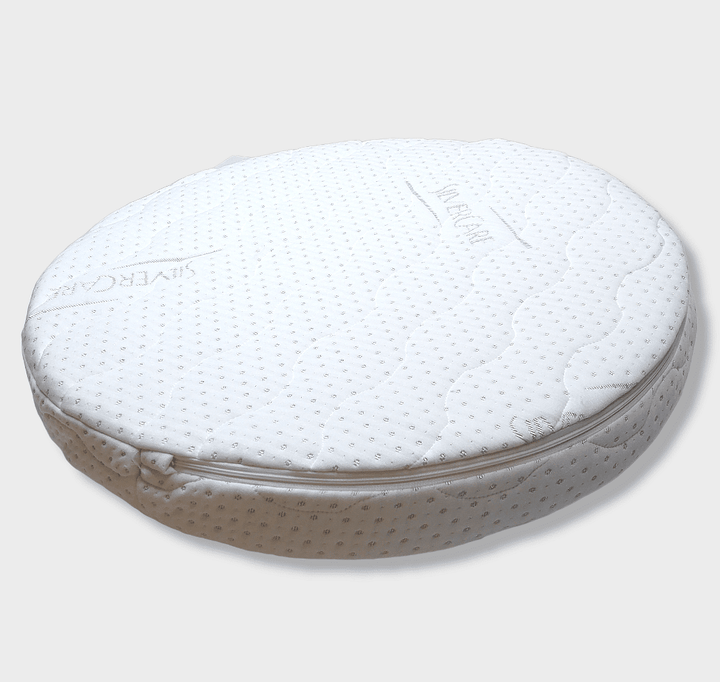 Rainy Матрак за бебешка кошара Angelo Transformer (кръг) Ф70х8 Сребърни нишки