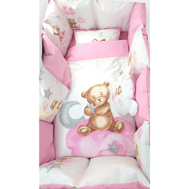 Rainy Обиколник за бебешка кошара Baby Bear One size розов