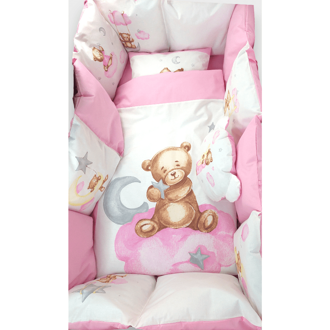 Rainy Обиколник за бебешка кошара Baby Bear One size розов