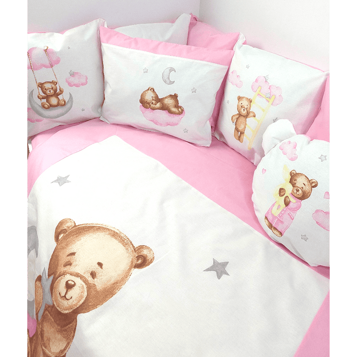 Rainy Обиколник за бебешка кошара Baby Bear One size розов