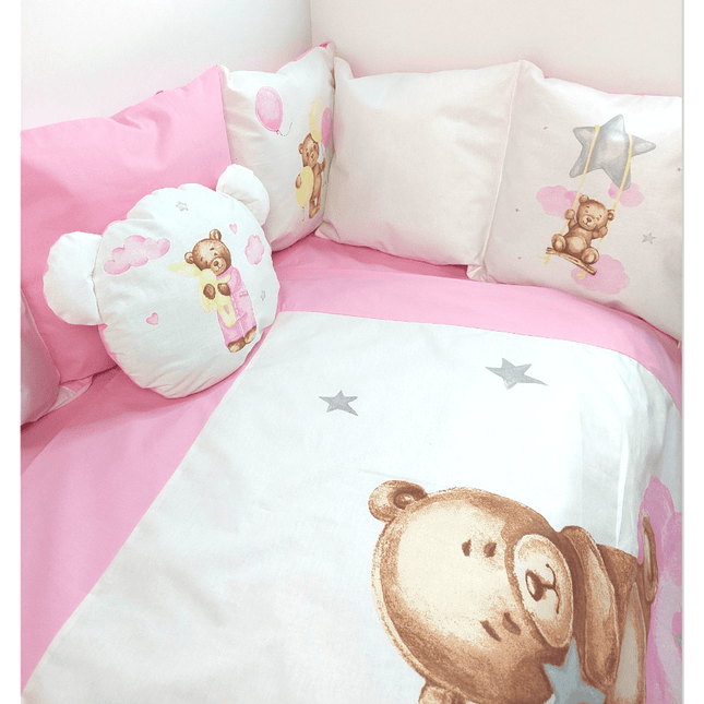 Rainy Обиколник за бебешка кошара Baby Bear One size розов