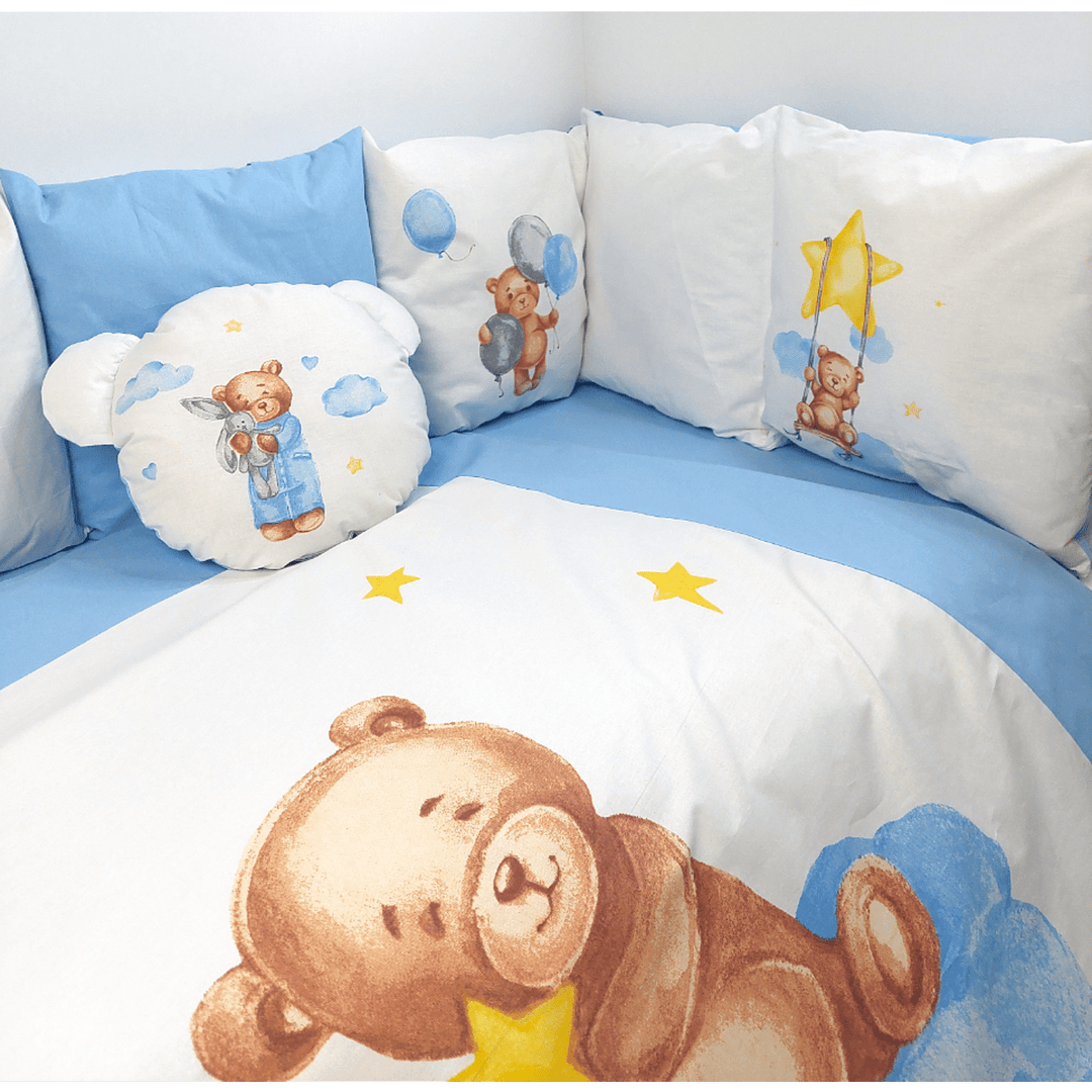 Rainy  Обиколник за бебешка кошара Baby Bear One size син