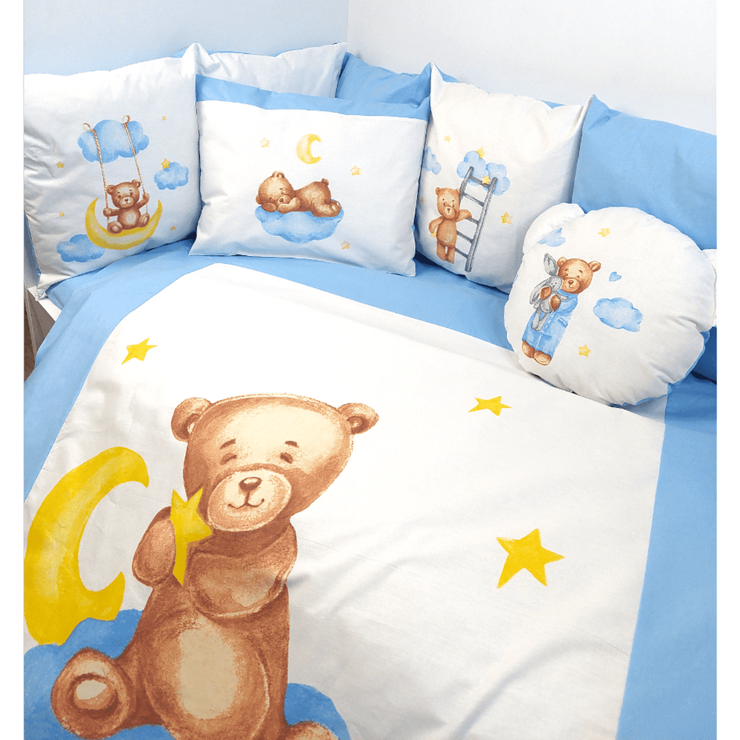 Rainy  Обиколник за бебешка кошара Baby Bear One size син