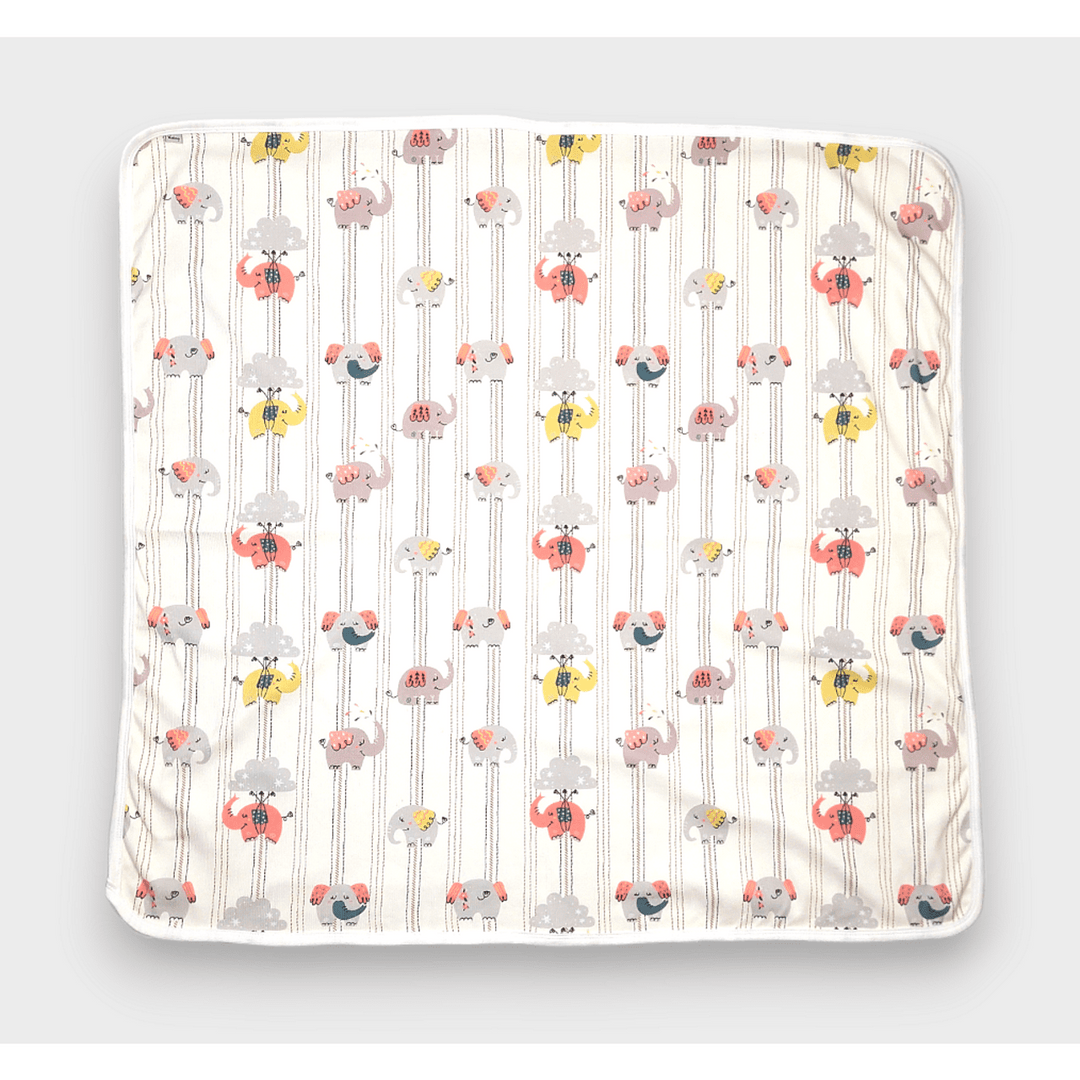 Rainy Premium Бебешка пелена 85х85 см. Слончета праскова Лято
