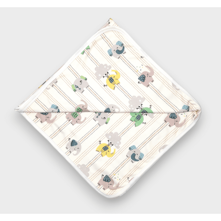 Rainy Premium Бебешка пелена 85х85 см. Слончета зелен Лято