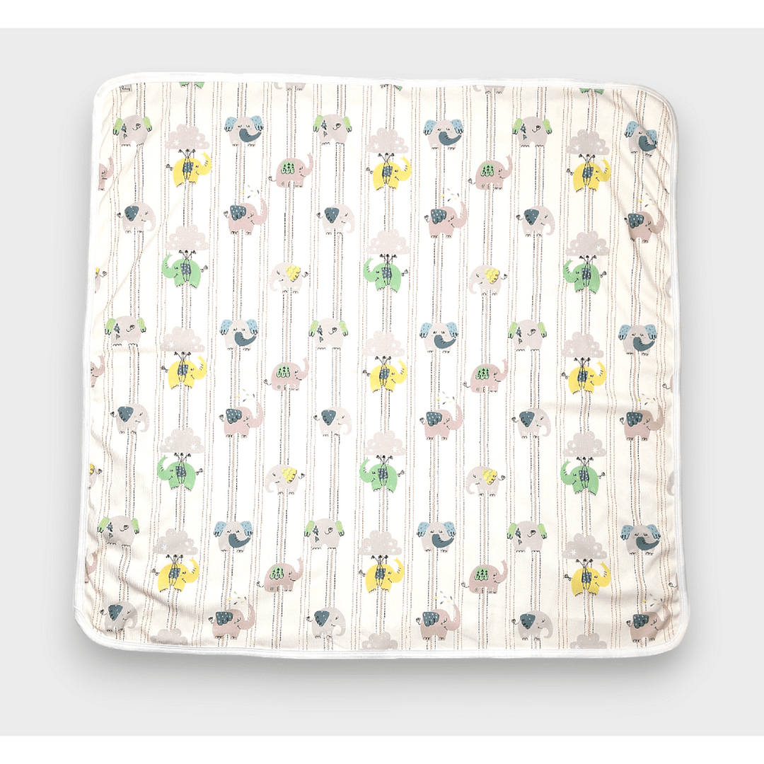 Rainy Premium Бебешка пелена 85х85 см. Слончета зелен Лято