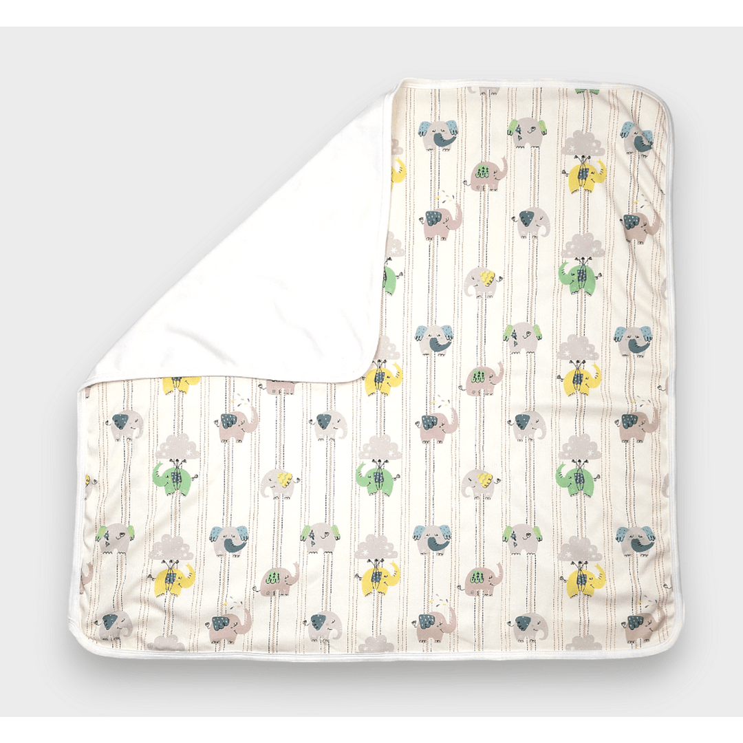 Rainy Premium Бебешка пелена 85х85 см. Слончета зелен Лято